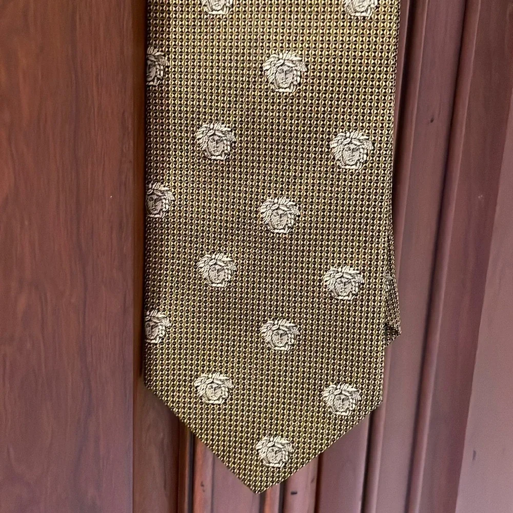 Versace gold men’s tie - Picture 1 of 5